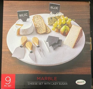 Marble cheese board with lazy susan - Picture 1 of 2