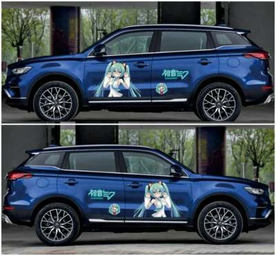 Anime ITASHA Hatsune Miku car side sitcker car door sticker wrap fit any cars  - Image 1 of 4