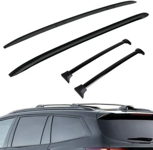 4Pcs x Roof Rack Side Rail + Cross Bar for 2016-2021 Honda Pilot Black Set - Bild 1 von 6