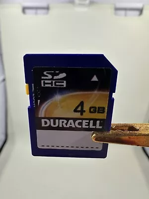 Duracell 4GB SD Memory Card Secure Digital High Capacity Speed SDHC - Image 1 of 2