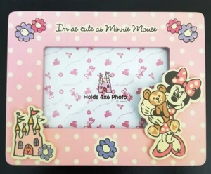 Disney Parks Authentic Baby Girl Minnie Mouse Photo Frame - Holds 4x6 Photo - Picture 1 of 7