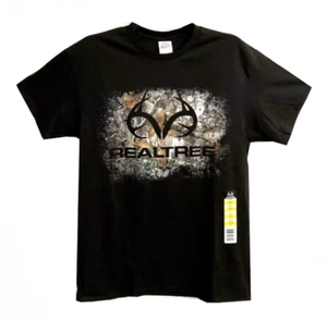 Realtree Camo Deer Antlers Short Sleeve Shirts Green Black M 38-40, XL 46-48 NWT - Picture 1 of 5