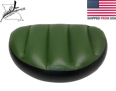 Cojín de asiento inflable de PVC verde/negro kayak canoa barco camping respaldo almohada Foto 1 de 4