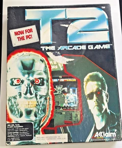 1991 TERMINATOR 2 Movie T2 The Arcade PC Game COMPLETE Big Box & Disk - Picture 1 of 14