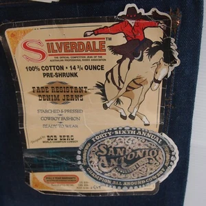 Vintage Silverdale cowboy tuff jeans 31x36 long/tall Bob Berg NWT Made in Mexico - Picture 1 of 9