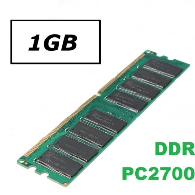 1GB 1024MB DDR DDR1 RAM Speicher PC2700 333MHz 184-pin 2.5V Arbeitsspeicher - Bild 1 von 4