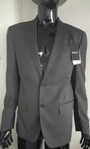 NEW DKNY Men's Charcoal DEREK Luxury Tailored Sport Coat Blazer Jacket SIZE 40R - Picture 1 of 13