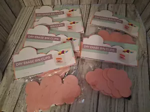 24 Clips NEW 6 packs colorful Pink dry erase basket bin clips w/ markers - Picture 1 of 4