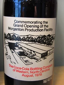GRAND OPENING MORGANTON - Coca Cola Bottle - Morganton, North Carolina - Picture 1 of 5