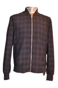 Paul Smith Mainline Black & Purple Check Wool Bomber Jacket “S” RRP £725 New - Picture 1 of 6