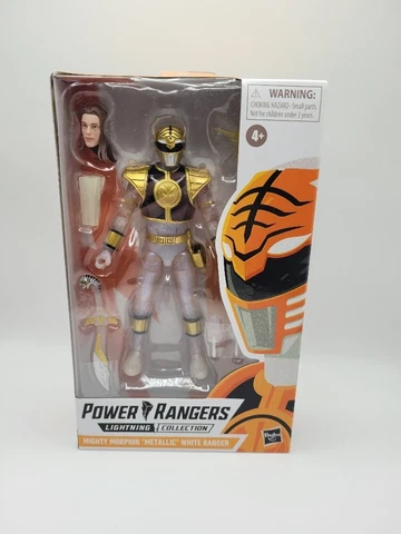 Hasbro Power Rangers Lightning Collection Mighty Morphin Metallic White Ranger Cover