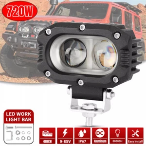 4" 720W Spot LED Work Light Pods Driving Fog Lamp Truck ATV Off Road Super W _yi - Picture 1 of 9