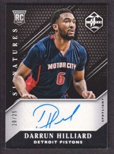 2015-16 Limited Signatures Silver Spotlight #LS-DH Darrun Hilliard Auto 20/25
