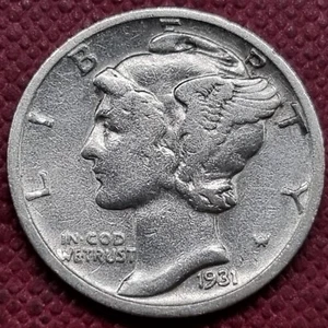 1931 D Mercury Dime 10c Better Grade XF + #68281 - Picture 1 of 2