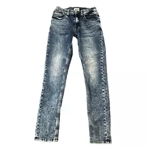 Pantalones de mezclilla Tommy Hilfiger lavado ácido ajustados W26 L30 elásticos cremallera mosca - Imagen 1 de 11
