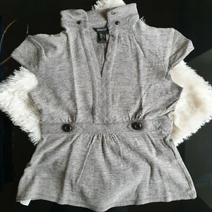 Top " MANGO " Femme Taille L GRIS - Imagen 1 de 3