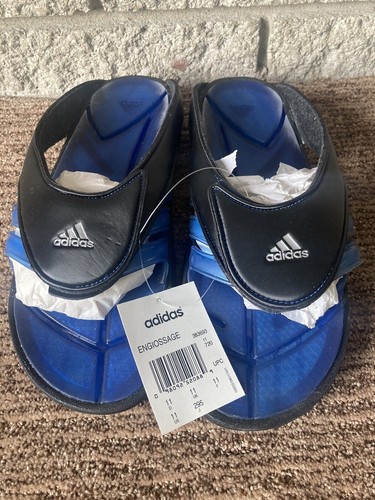 Infradito Adidas Engiossage da uomo nero blu vero argento taglia 11