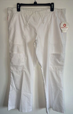 Pantalones de Scrub para Mujer White Cross Cargo Medium Bolsillos con Cordón en la Cintura NWT Foto 1 de 4