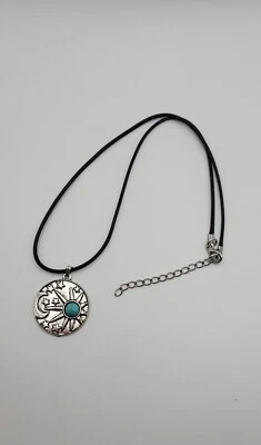 Collar Cordón Ajustable con Colgante Turquesa Sol y Luna Foto 1 de 4