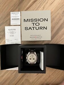 BNIB OMEGA x Swatch Speedmaster Moonswatch Mission TO Saturn Receipt Included
