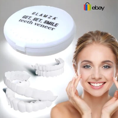 Smile Perfect Snap TOP & BOTTOM Veneers Instant Cosmetic Teeth Cover Fix Cap UK