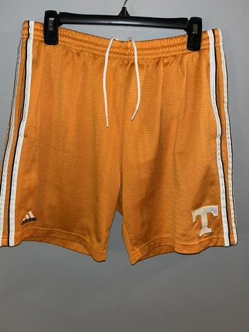Adidas Tennessee Volunteers Mens M Mesh Orange Drawstring Shorts With Pockets Cover