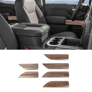 6X Wood Grain Inner Door Handle Panel Covers For Chevy Silverado 19+ Accessories - Picture 1 of 22