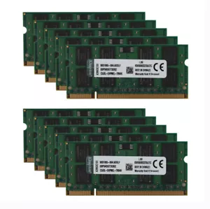 Kingston 10X 2GB PC2 6400S 2RX8 DDR2 800MHz Laptop Memory RAM SO-DIMM Notebook # - Picture 1 of 8