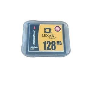 Lexar Media 128MB Compact Flash Memory Card 12X Speed Old Digital Camera - Picture 1 of 3