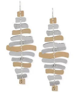 Robert Lee Morris SOHO zweifarbige skulpturale Chandelier Ohrringe - Bild 1 von 1