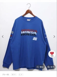 Honda Racing Multi-Print Long Sleeve T-Shirt Blue Size M - Picture 1 of 10