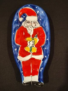 Cuchara de Papá Noel vintage pintada a mano hecha en Italia - Imagen 1 de 3