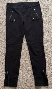 Damen Leggings Armani Exchange Schwarz Reißverschluss Größe S - Bild 1 von 5