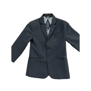 VOLCOM Corpo Class Suit Jacket Black Youth SZ Med Boys 2 Button Blazer Dapper - Picture 1 of 12
