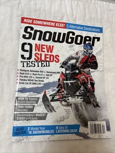 Snow Goer Magazine December 2016 Polaris Arctic Cat Renegade Rush XCR Snowmobile - Picture 1 of 3