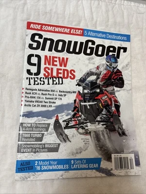 Snow Goer Magazine December 2016 Polaris Arctic Cat Renegade Rush XCR Snowmobile - Image 1 of 3