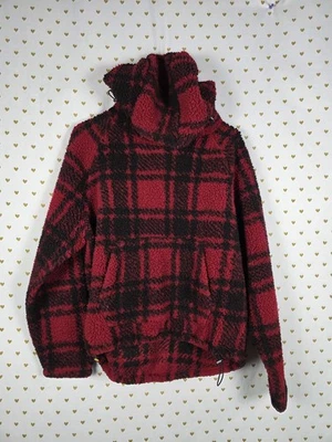 Victorias Secret Rosa Difuso Búfalo Cuadros Sudadera con Capucha Pullover Chaqueta CÁLIDA PEQUEÑA Foto 1 de 4