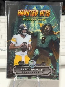 2025 Wild Card Haunted - Aaron Rodgers /6 - MOJO Jersey Edition ⭐💫⭐ - Bild 1 von 2