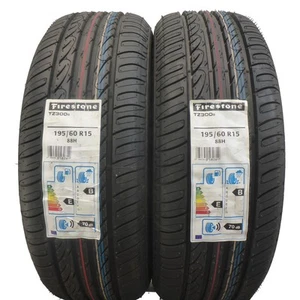 2 x FIRESTONE 195/60 R15 88H TZ300a Sommerreifen 2016/17 VOLL Wie Neu - Bild 1 von 7