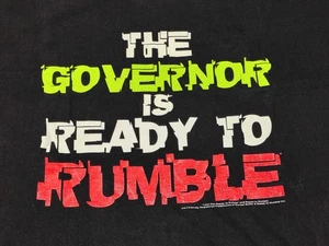 Camicia Michael Buffer Il Governatore è pronto a rumble annunciatore WCW XL  - Foto 1 di 9