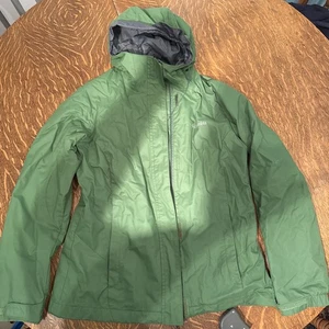 Columbia Übergangsjacke Damen M grün Full Zip Kapuze Taschen wasserdicht - Bild 1 von 10