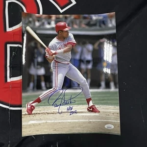 Barry Larkin Autographed Cincinnati Reds Signed 11x14 Photo JSA COA HOF 2012 - Picture 1 of 3