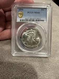 1946 Walking Liberty Half Dollar Graded MS66 by PCGS - Picture 1 of 3