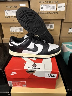 Nike Dunk Low Vintage Panda (Women's) FQ8899-100 PRE-OWNED Size 11.5W 10 Men's - Image 1 of 4
