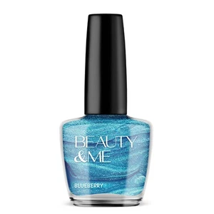 Beauty & Me 'Blueberry' Two Tone Metallic Bright Blue Nail Polish 12ml - Picture 1 of 3