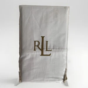 Funda de almohada estándar Ralph Lauren Dunham 2 21x32" algodón blanco lavado a máquina - Imagen 1 de 19