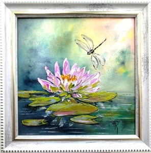 Dipinto Olio Originale Floreale 6x6inFiori Fiori Selvatici Impasto Arte Firmato - Foto 1 di 9