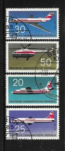 Germany DDR SC # 1156-1159 Airplanes  . CTO - Picture 1 of 1