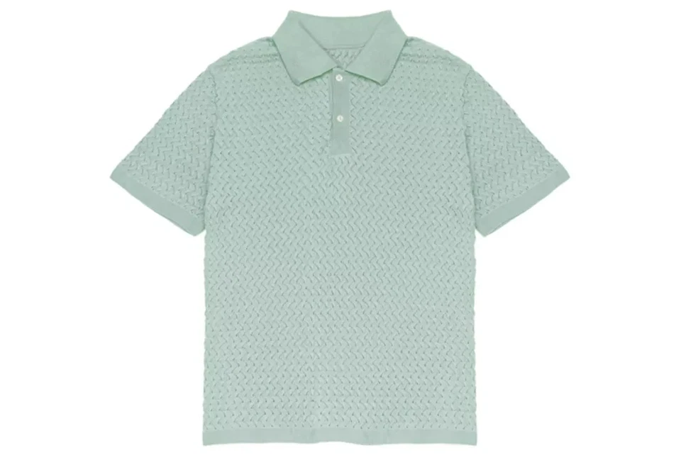 Polo American Trench Riptide en espuma de mar tejido 3D hecho en EE. UU. talla grande Foto 1 de 1