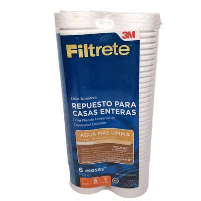 3M Filtrete Water Filter 2 Pack Sump Style House Replacement Universal *SPANISH - Image 1 of 2